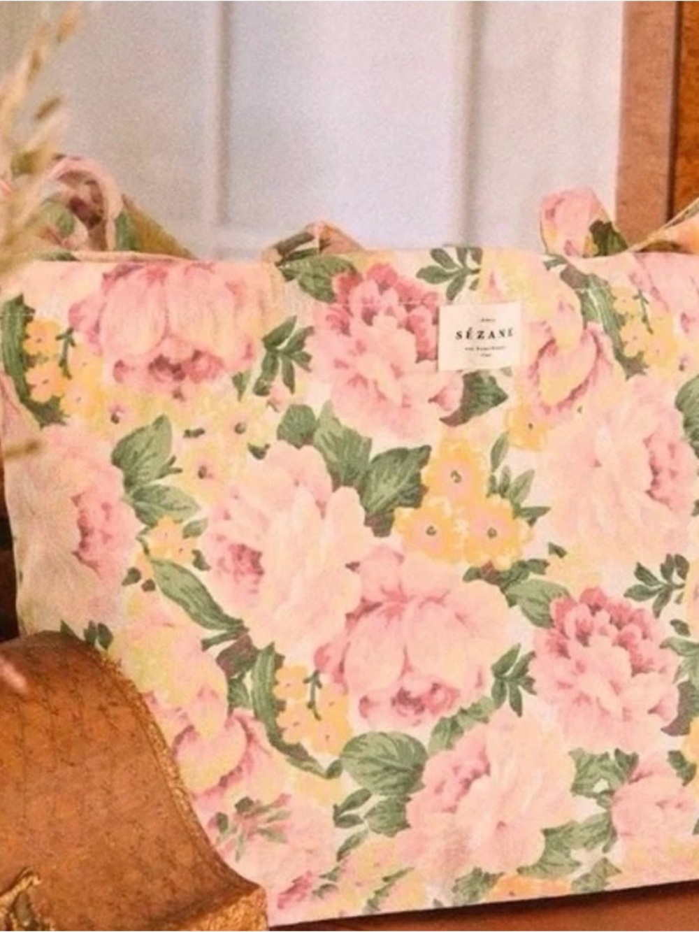 Sezane floral tote Cotton